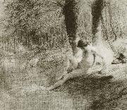 Jean Francois Millet Study of barther painting